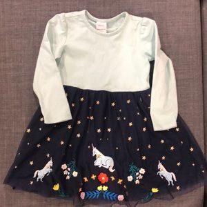 Hanna Andersson 3T Long-Sleeve Unicorn Dress